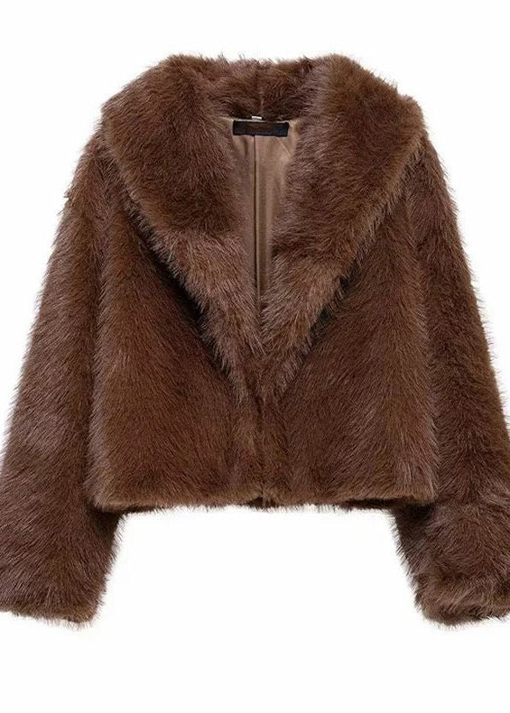 Marceline - Cropped Faux Fur Jacket