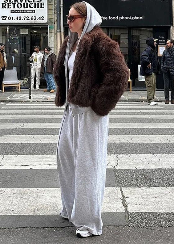 Marceline - Cropped Faux Fur Jacket