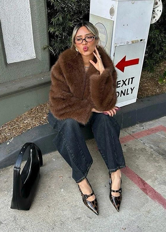 Marceline - Cropped Faux Fur Jacket