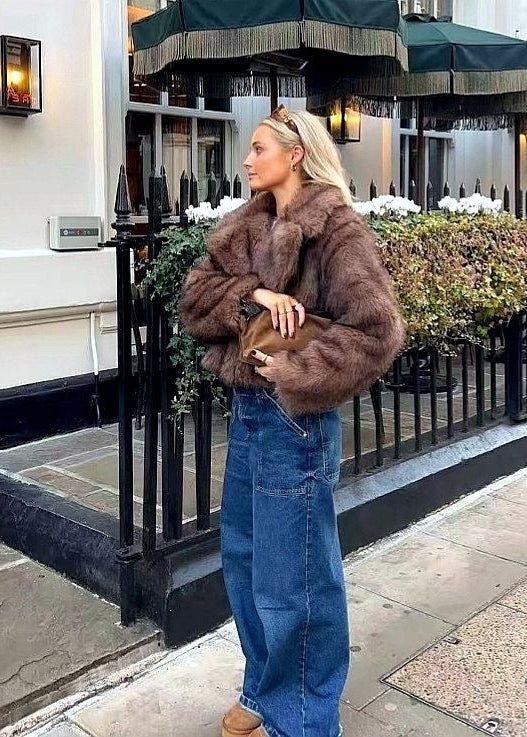 Marceline - Cropped Faux Fur Jacket