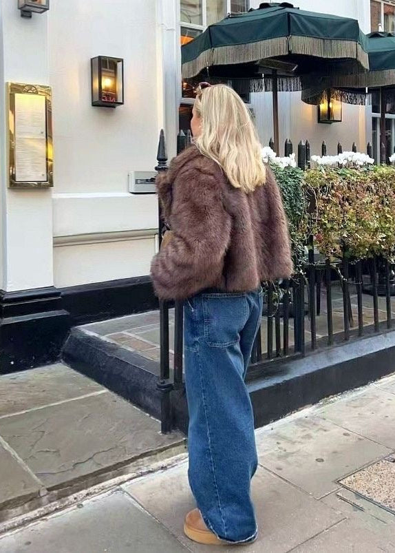 Marceline - Cropped Faux Fur Jacket