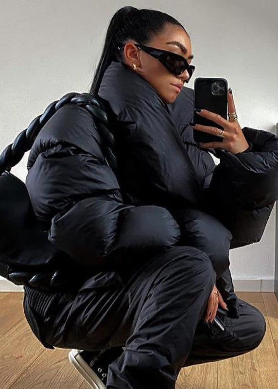 Arctic Loft Oversized Puffer Jacket – Black