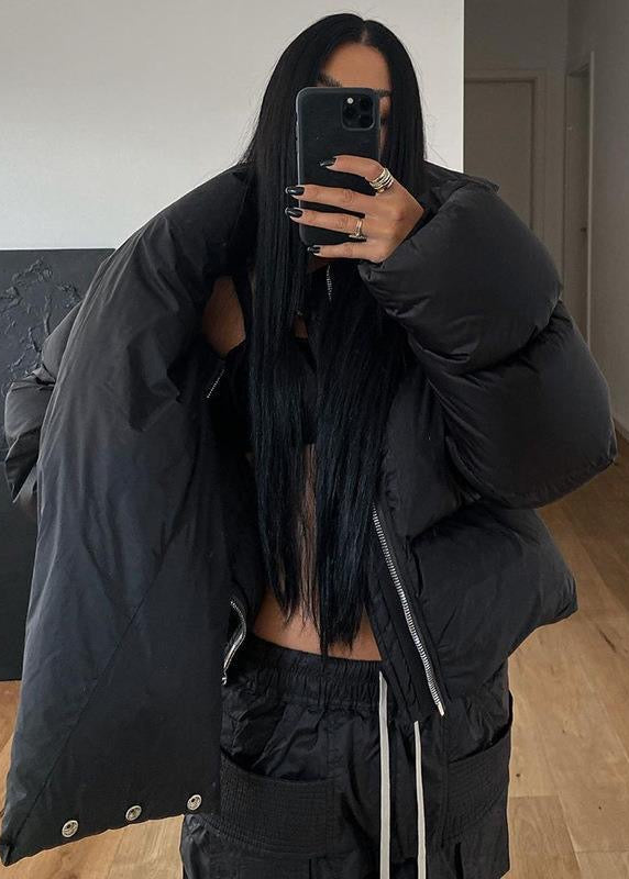 Arctic Loft Oversized Puffer Jacket – Black