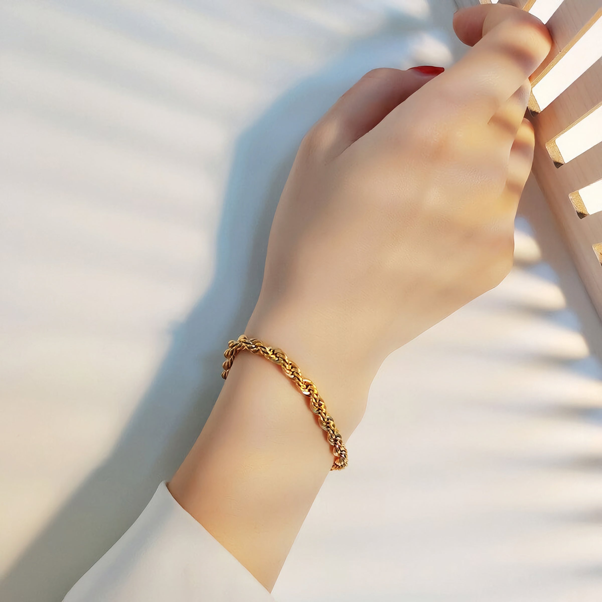 Isla Twisted Gold Rope Bracelet