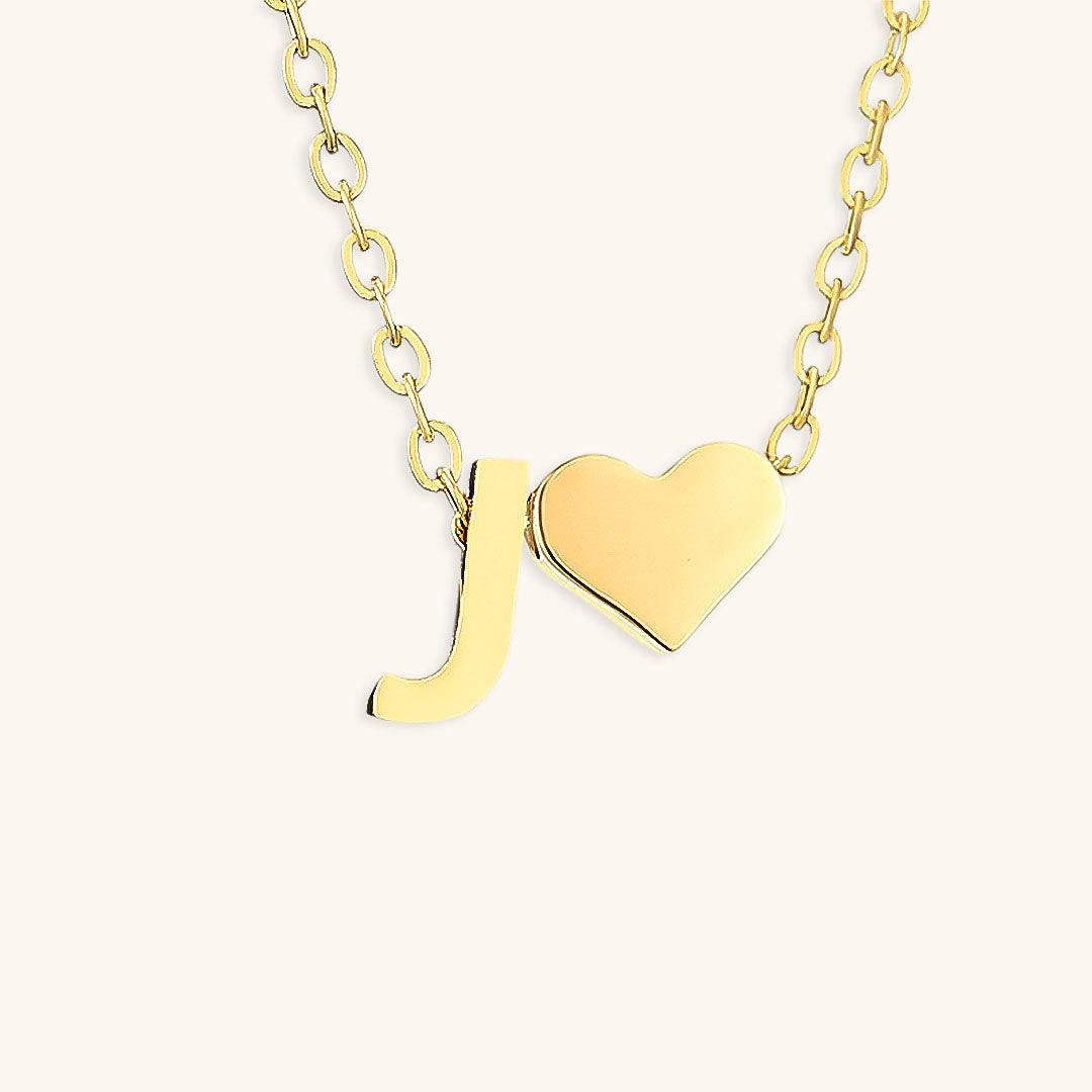 Heartfelt Initial - Gold Letter Necklace