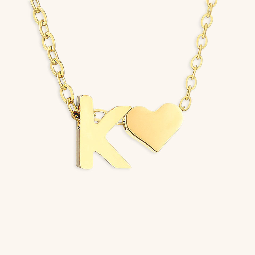 Heartfelt Initial - Gold Letter Necklace