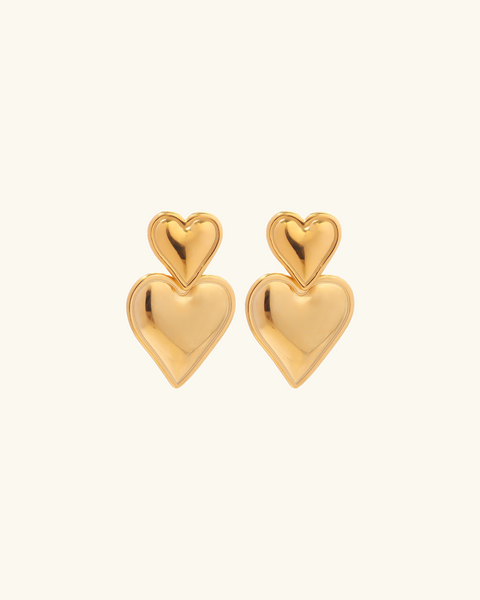 Kiparis Gold Heart Earrings