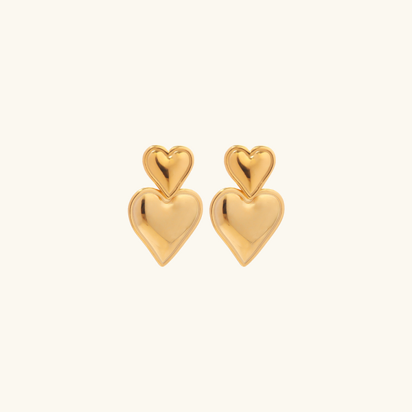 Kiparis Gold Heart Earrings