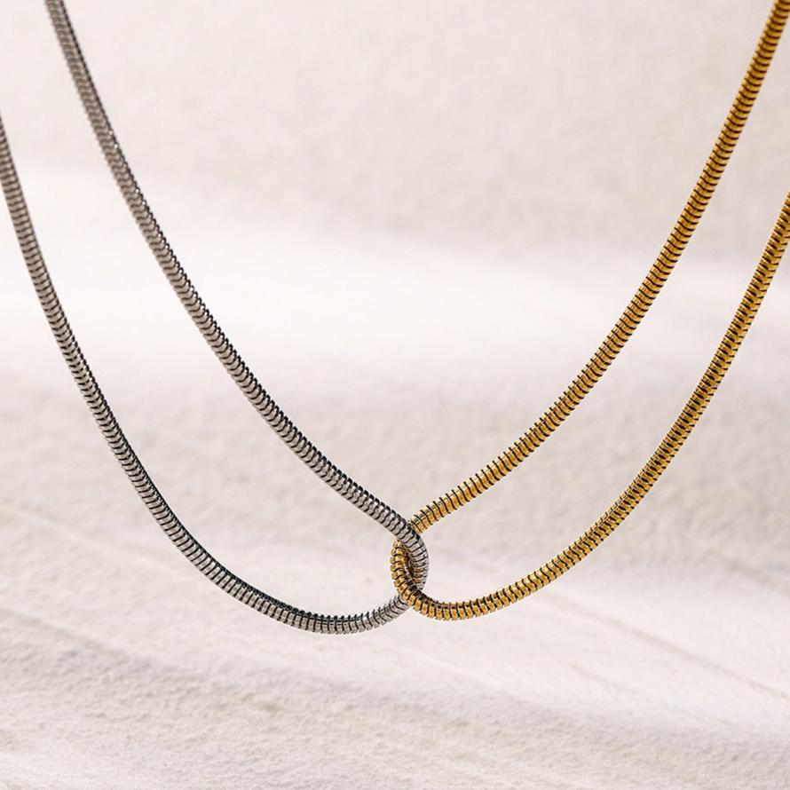 Liora Two-Tone Twist Necklace