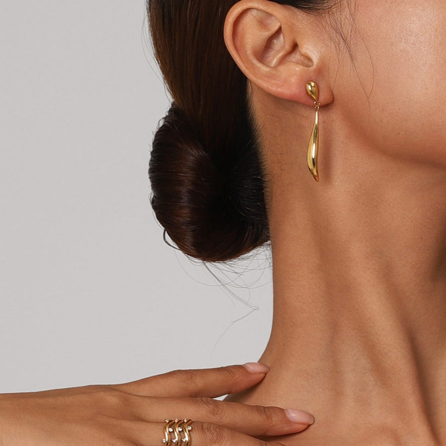 Liquid Gold Drop Earrings