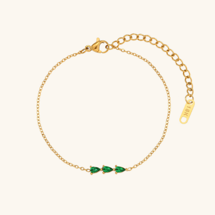 Lira Druppel - Diamant Gouden Armband