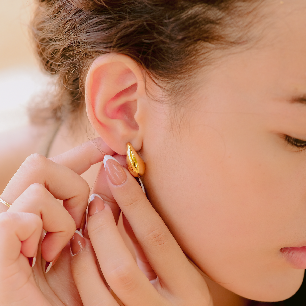 Luna Drop - Crescent Gold Earrings