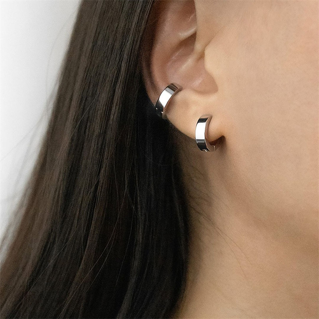 Luna Flat Huggie Earrings