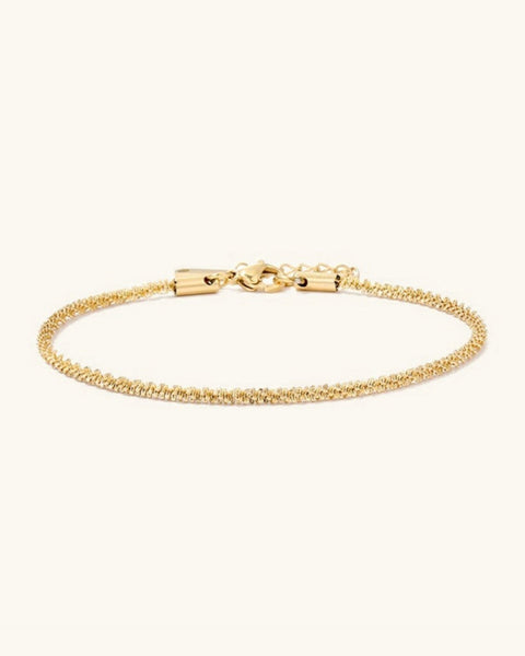 Luna Gleam - Delicate Gold Anklet