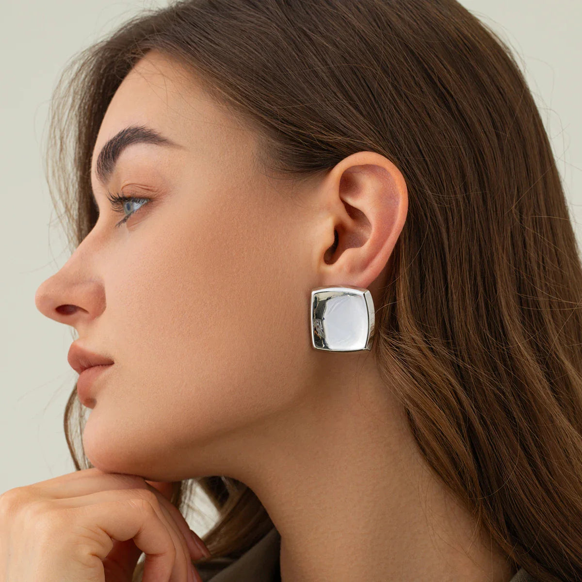 Luxe Allure - Boucles d'oreilles à tige géométriques minimalistes