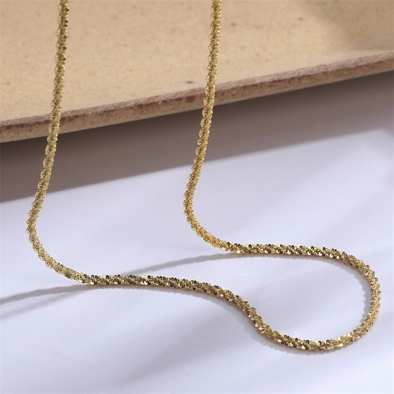 Luxe Twist Gold Chain Necklace