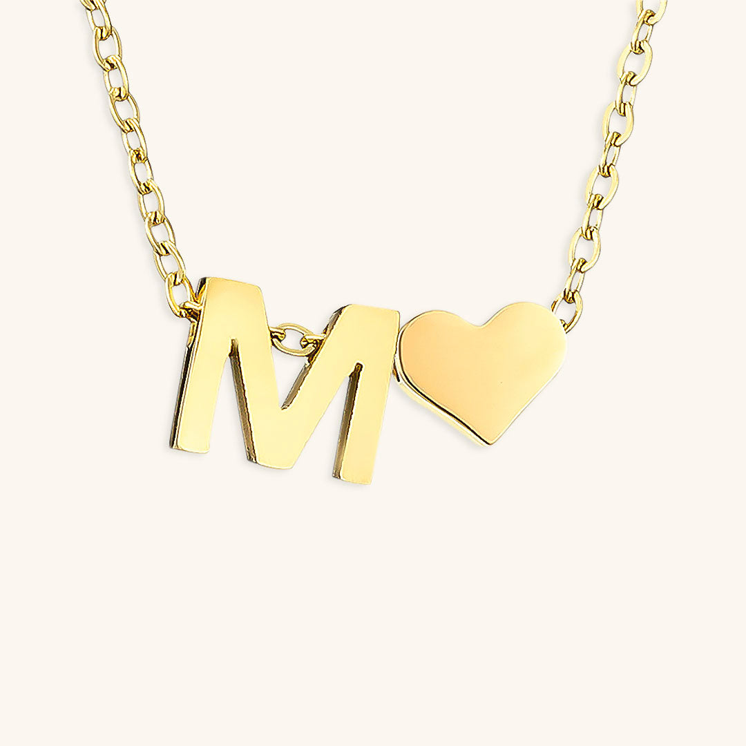 Heartfelt Initial - Gold Letter Necklace