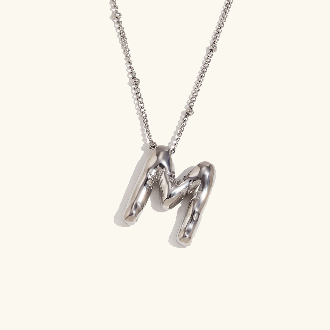 Lettre aérienne - Collier avec initiale en or