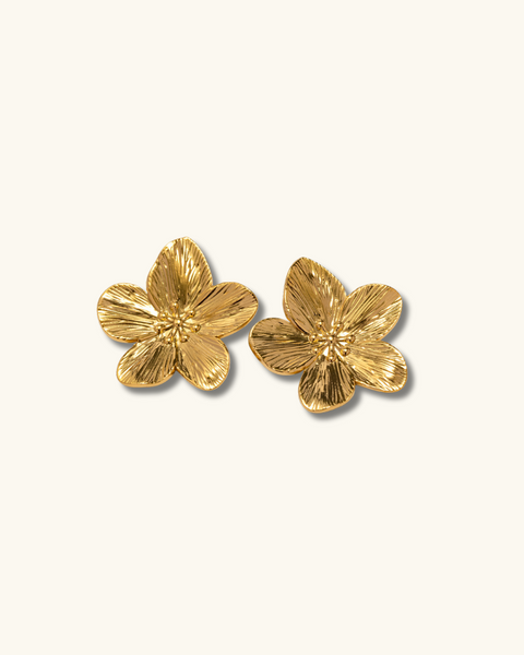 Marina Bloom - Gold Flower Earrings