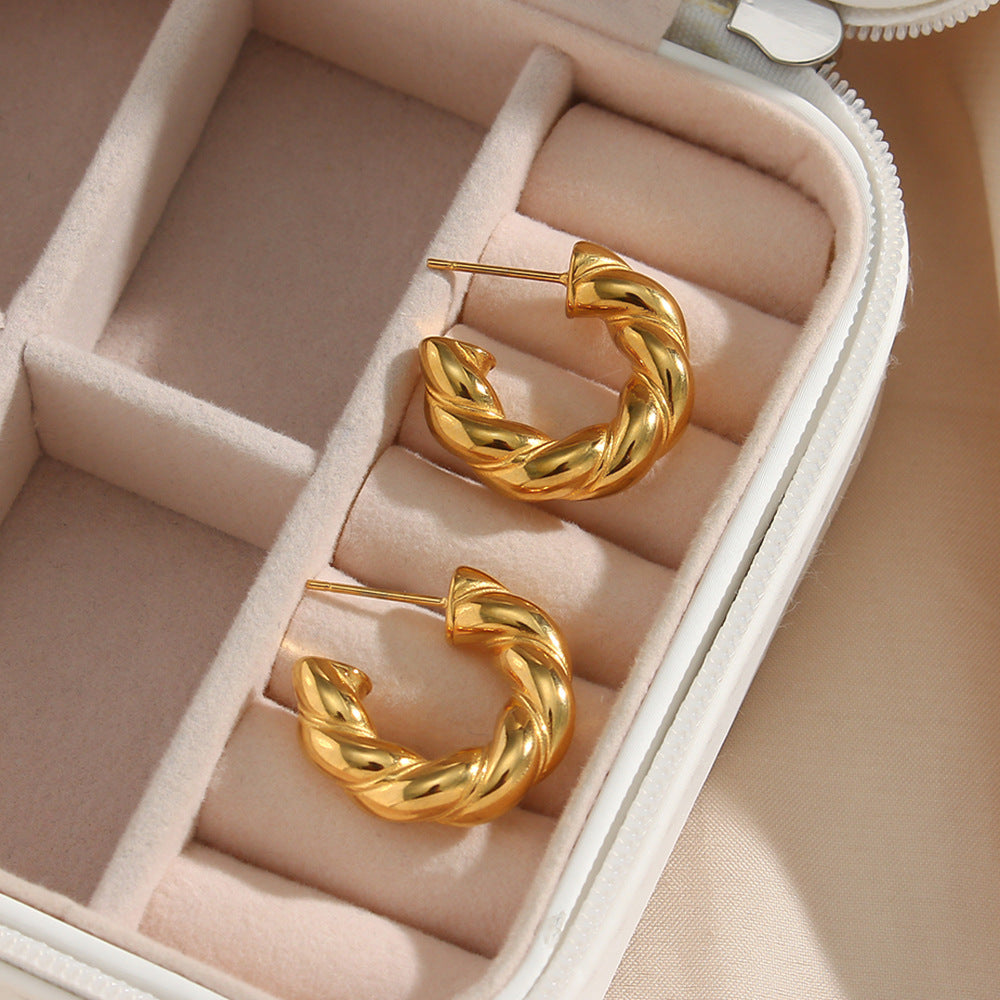 Mila Twisted Hoop Earrings