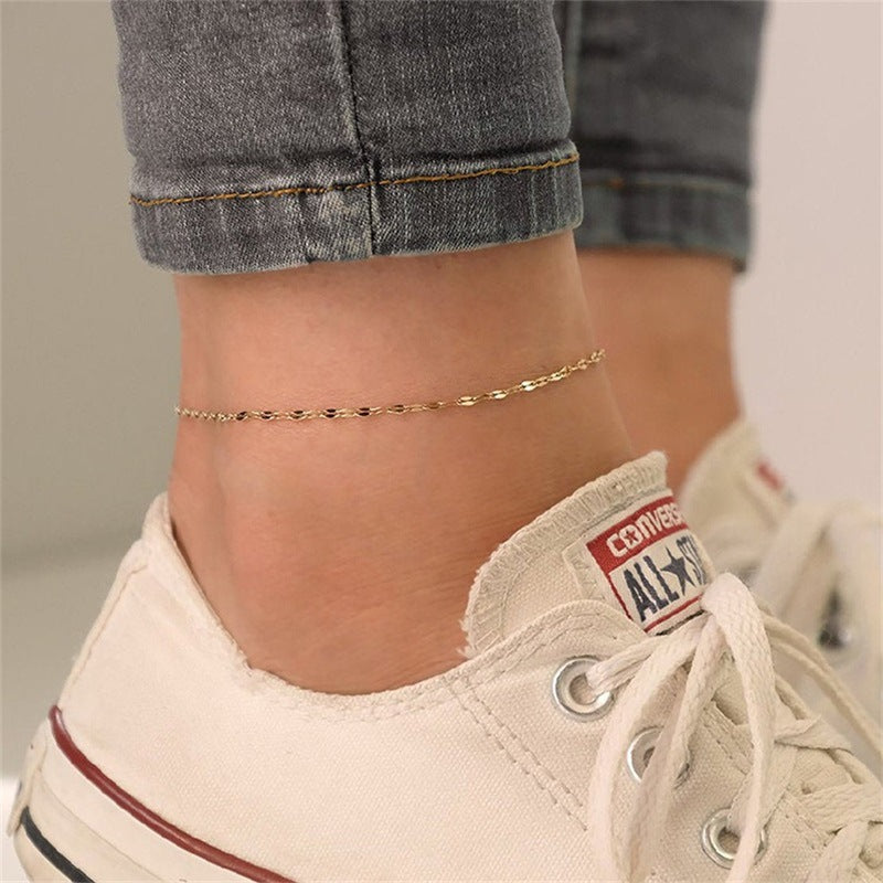 Minimalist Gold Chain Anklet