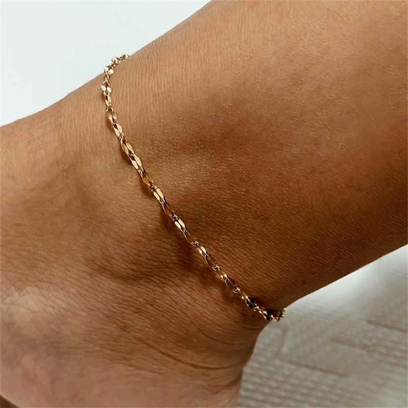 Minimalist Gold Chain Anklet