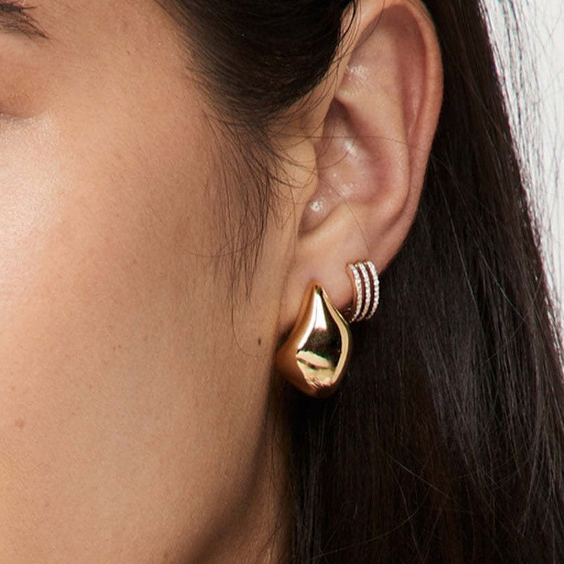 Miro Gold Dome Earrings