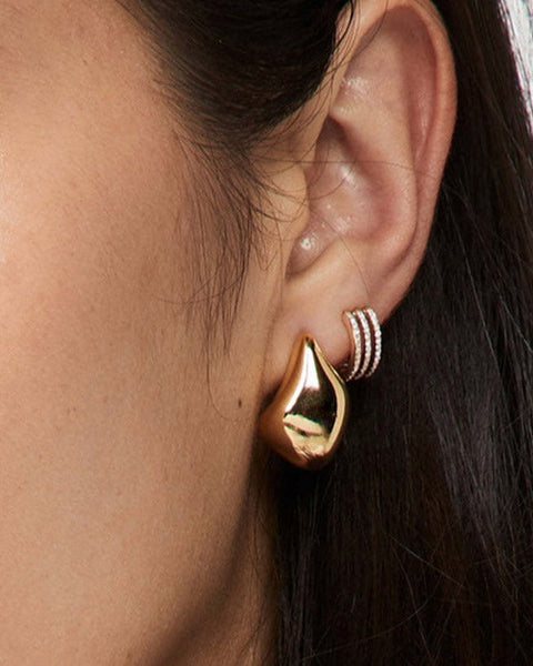 Miro Gold Dome Earrings