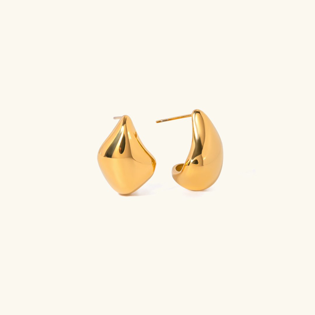 Miro Gold Dome Earrings