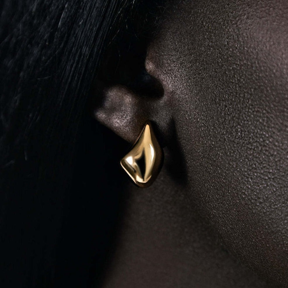 Miro Gold Dome Earrings