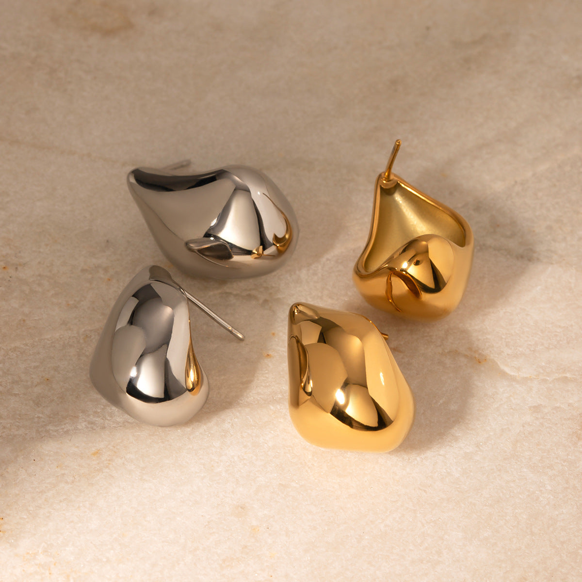 Miro Gold Dome Earrings