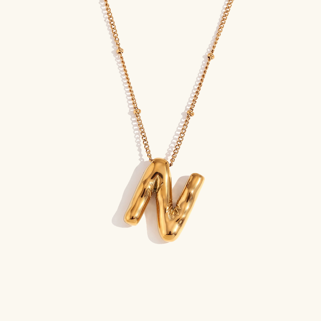 Lettre aérienne - Collier avec initiale en or