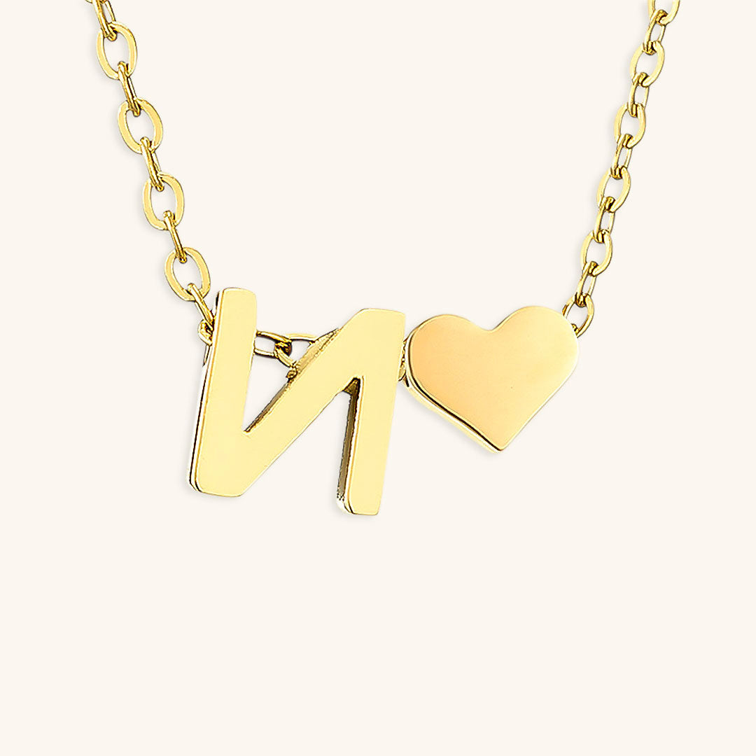 Heartfelt Initial - Gold Letter Necklace