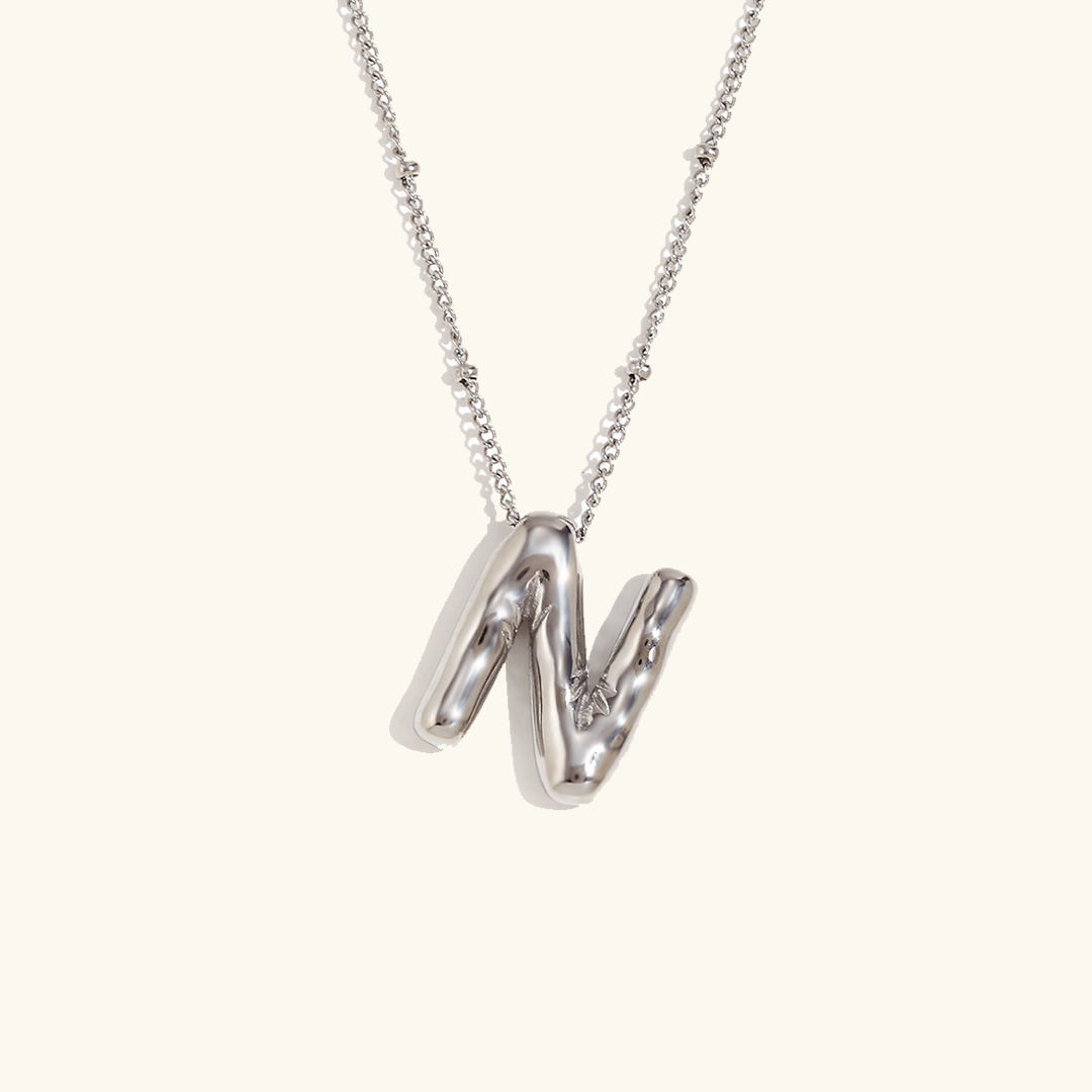 Lettre aérienne - Collier avec initiale en or