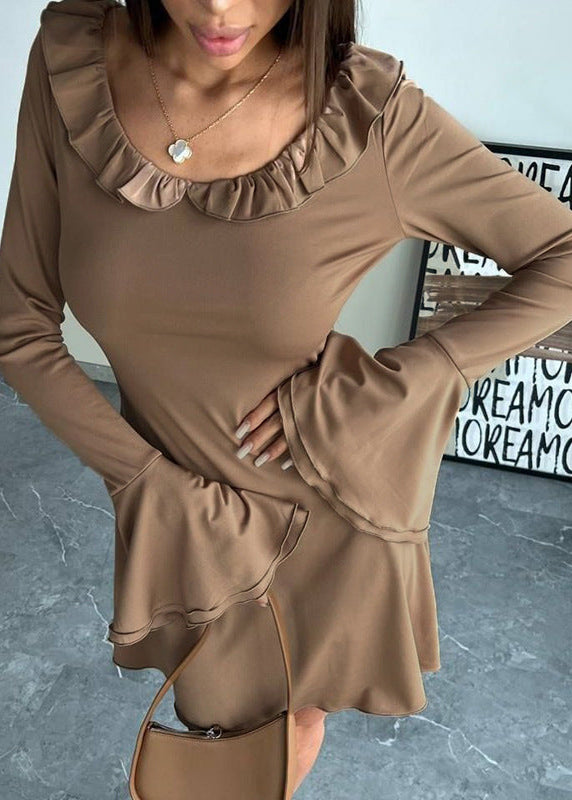 Sienna - Off-Shoulder Ruffle Sleeve Dress