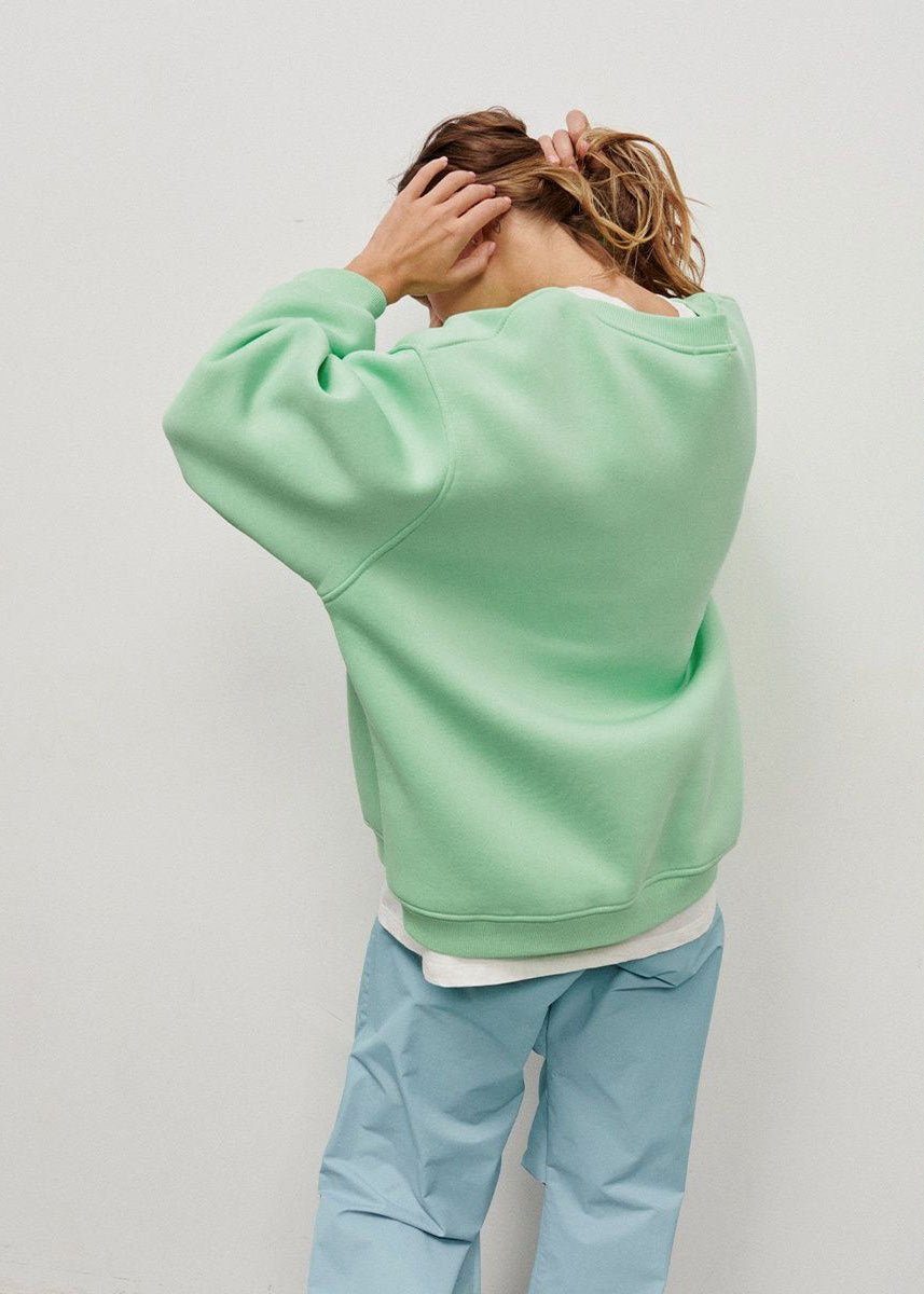 Oversized Groene Sweatshirt - Ontspannen Straatstijl