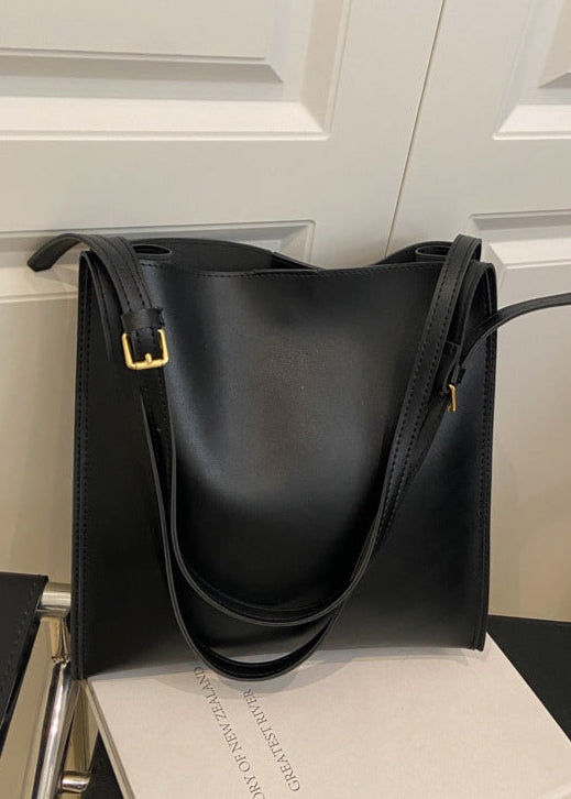 Carrera - Structured PU Leather Tote with Shoulder Strap