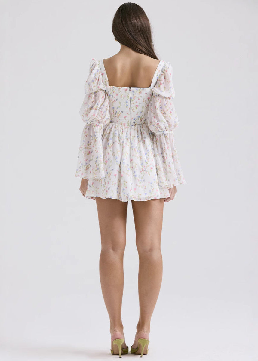 Liliane - Puff Sleeve Floral Mini Dress