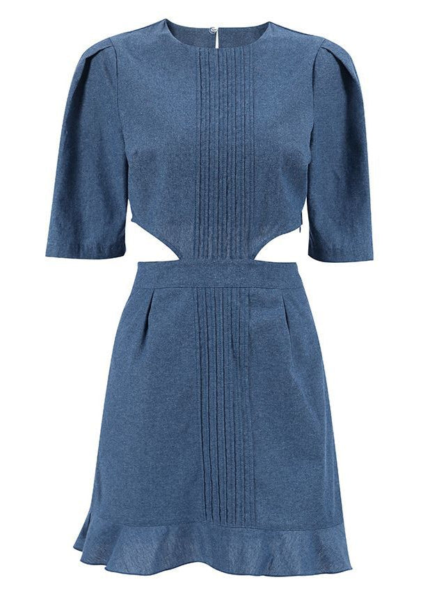 Camille - Cutout Denim Mini Dress