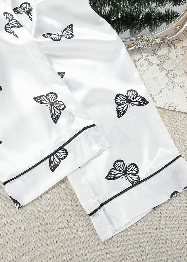 Aria - Satin Butterfly Pajama Set