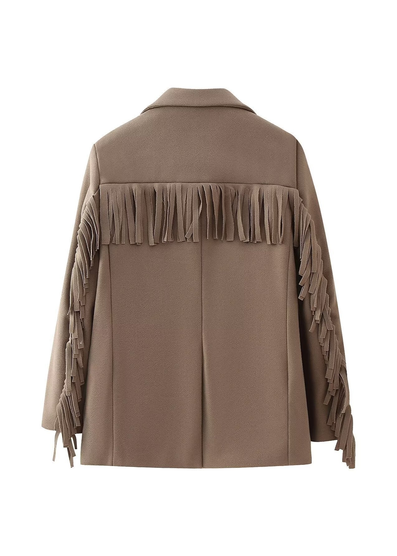 Fringe-Trim Tailored Blazer