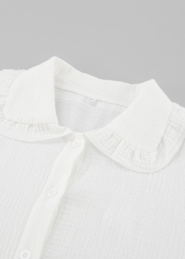 Eloise - Blouse en Coton Volantée