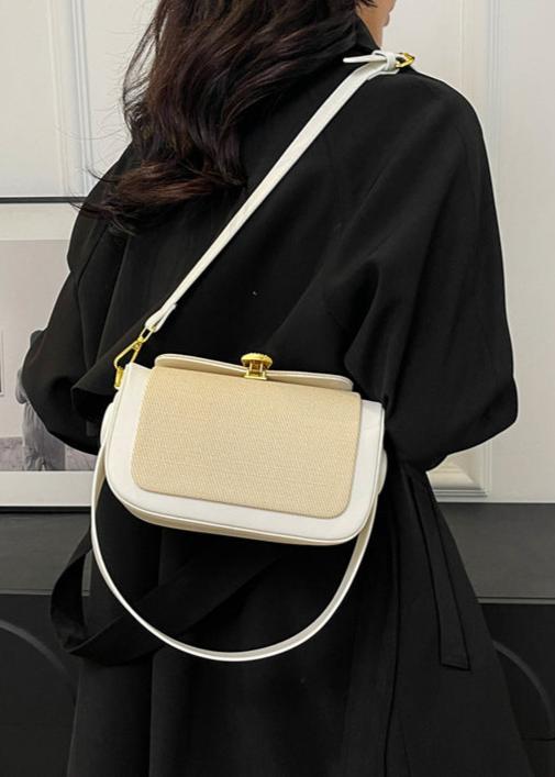 Aria - Two-Tone Structured Top-Handle Bag