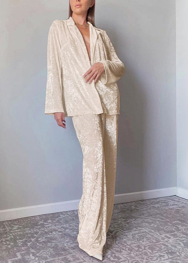 Velvet Luxe Lounge Set - Two-Piece Relaxed Fit Pajama Set