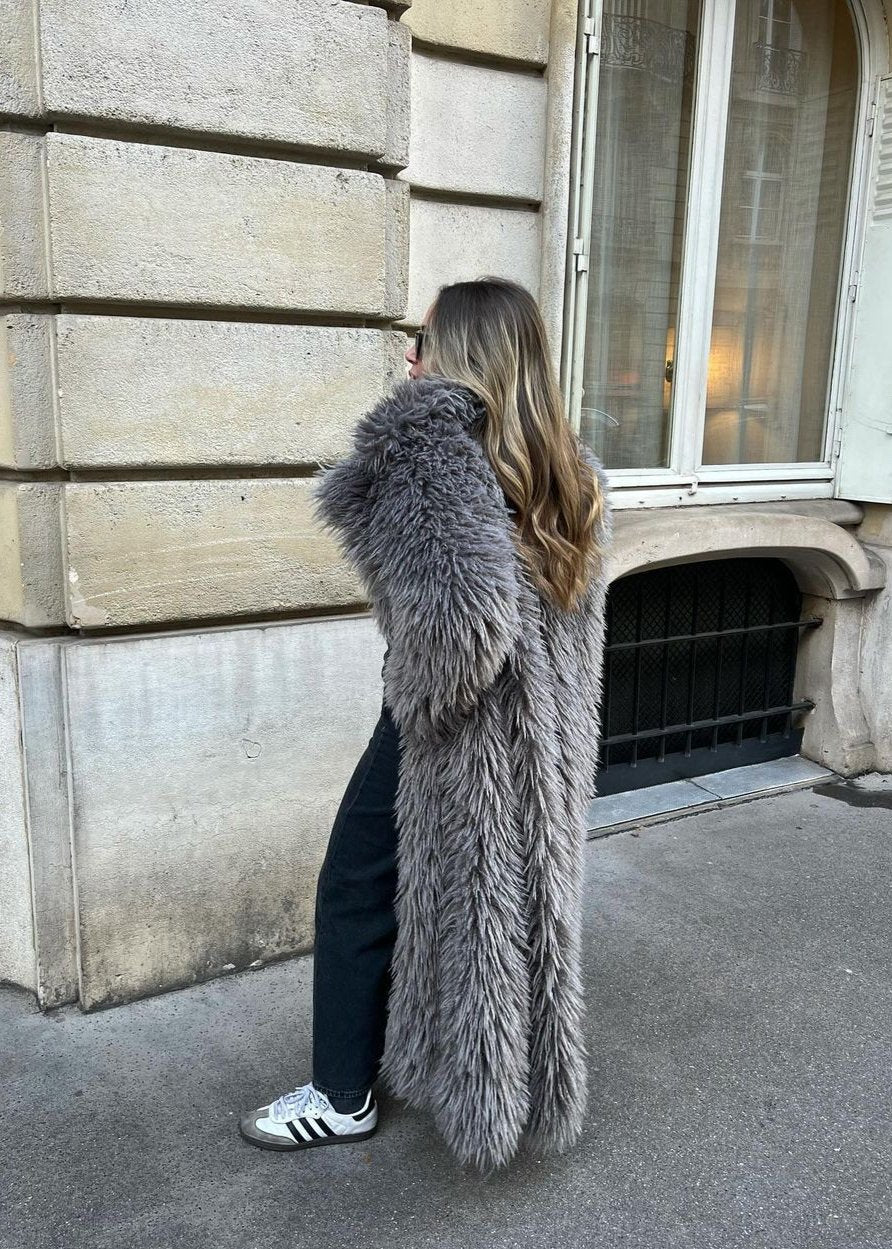 Luxe Shaggy Faux Fur Maxi Coat