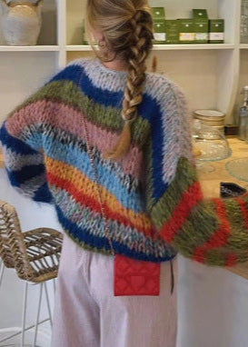 Rainbow Hues Mohair Sweater