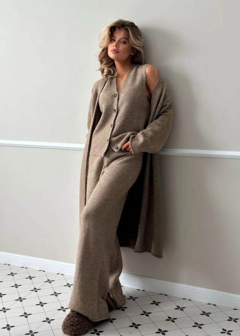 Elise - Three-Piece Knit Lounge Set