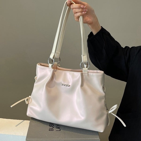 Satin-Glow Shoulder Bag