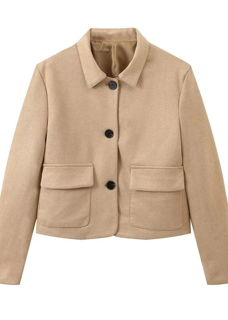 Classic Camel Boxy Wool Jacket