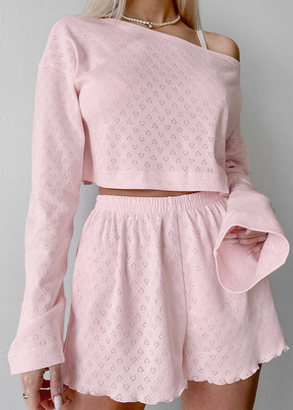 Lena - Eyelet Knit Lounge Set